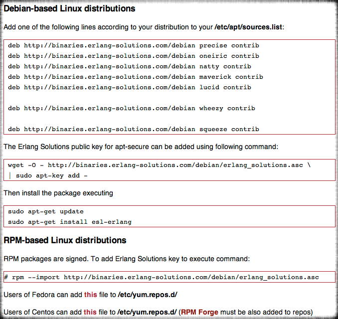 Repositories for Linux